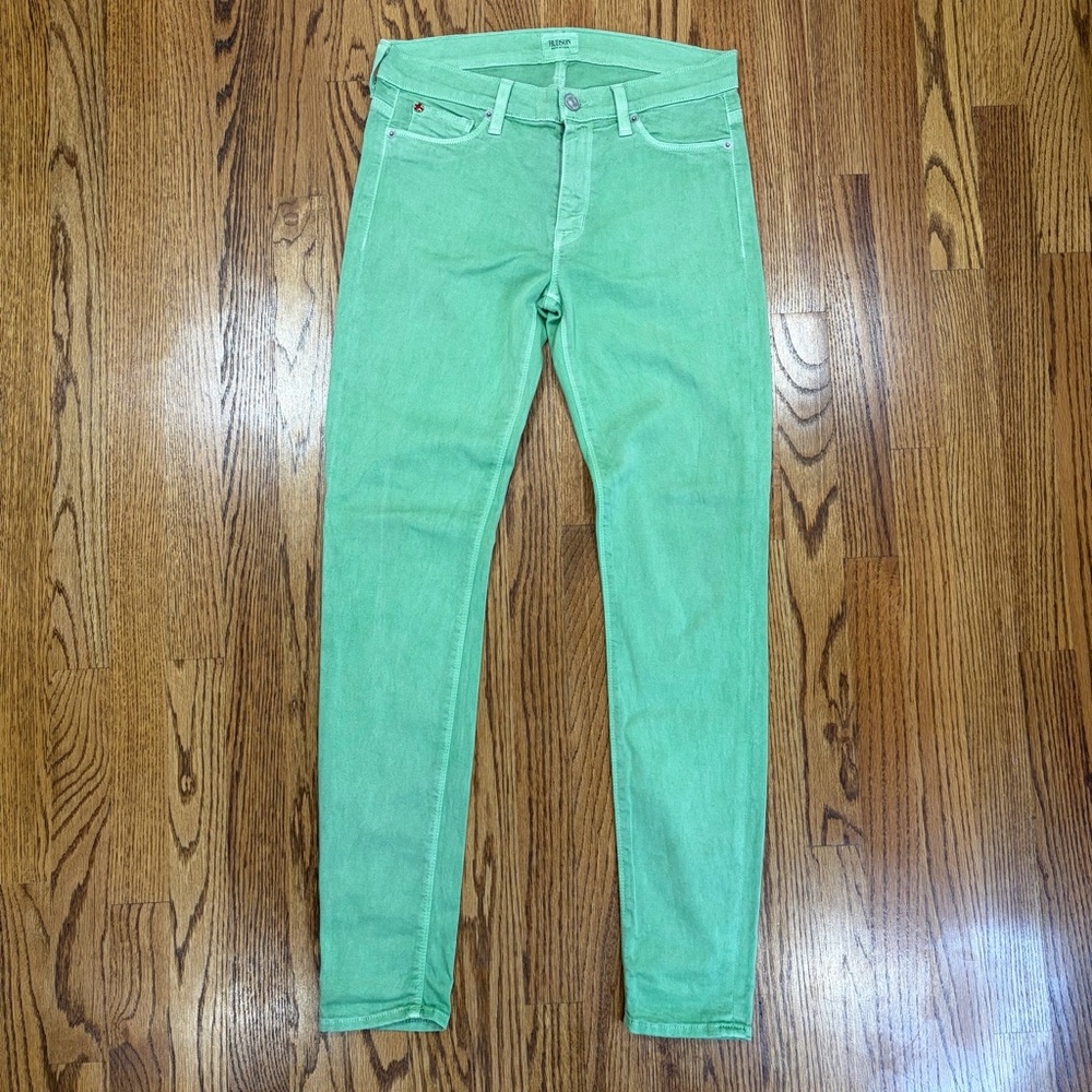 Hudson Green Nico Mid-Rise Super Skinny Denim Jeans (28)